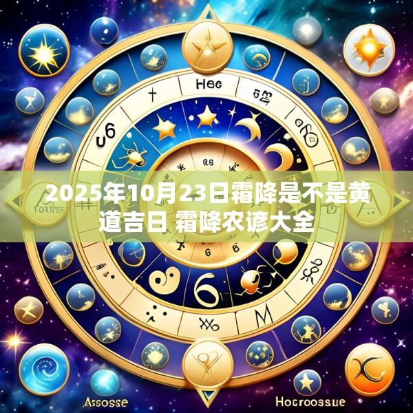 2025年10月23日霜降是不是黄道吉日 霜降农谚大全