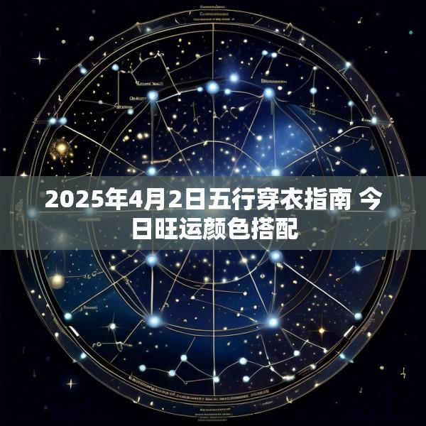 2025年4月2日五行穿衣指南 今日旺运颜色搭配