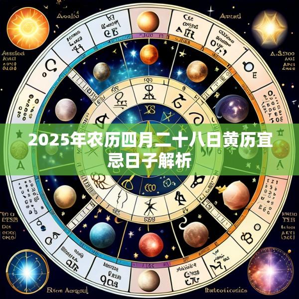 2025年农历四月二十八日黄历宜忌日子解析