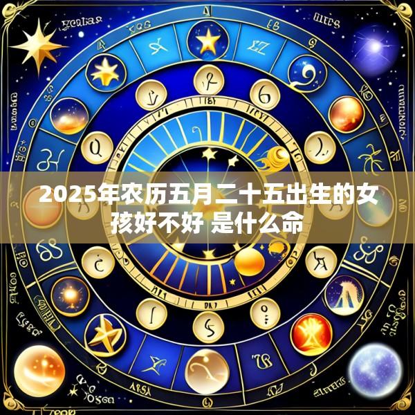 2025年农历五月二十五出生的女孩好不好 是什么命
