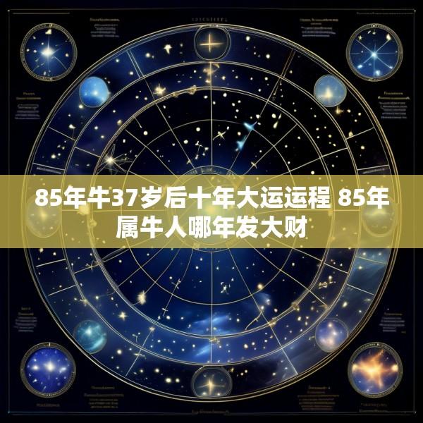 85年牛37岁后十年大运运程 85年属牛人哪年发大财