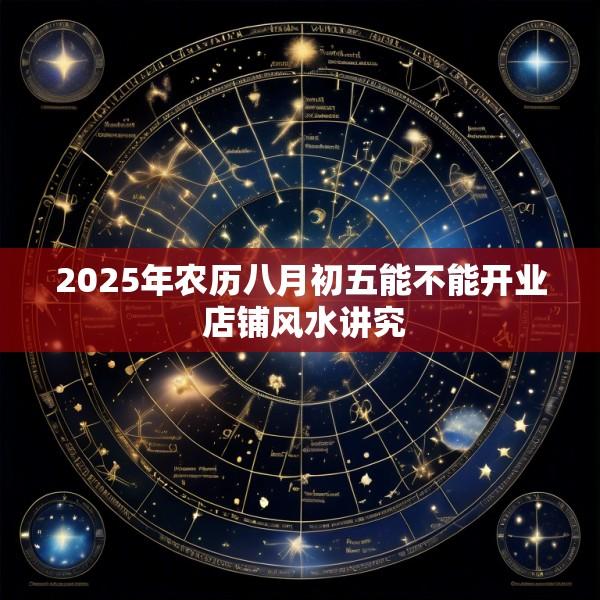 2025年农历八月初五能不能开业 店铺风水讲究