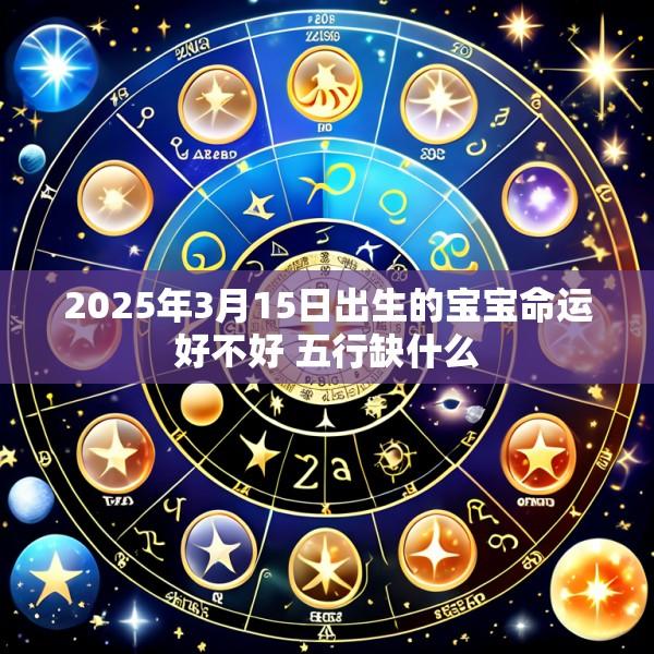 2025年3月15日出生的宝宝命运好不好 五行缺什么