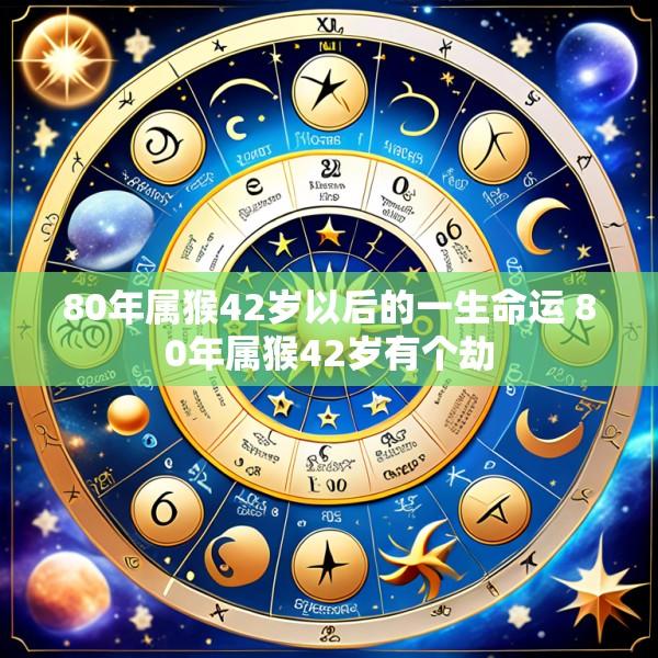 80年属猴42岁以后的一生命运 80年属猴42岁有个劫