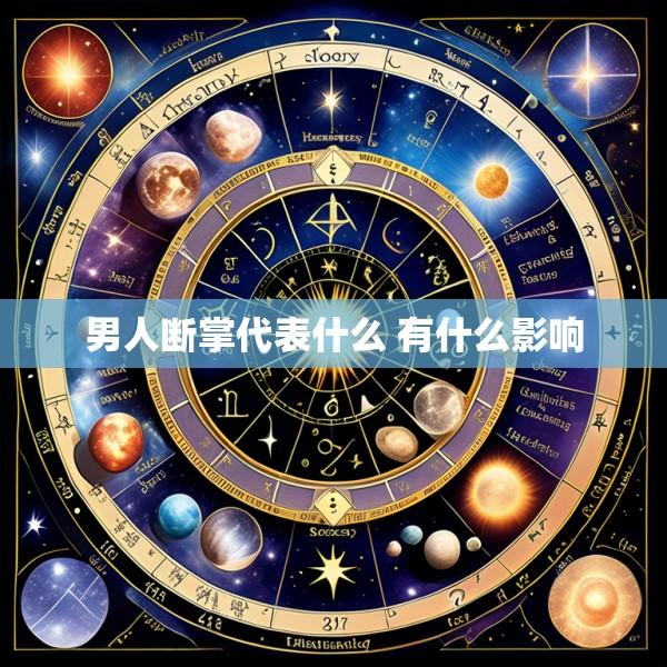 男人断掌代表什么 有什么影响