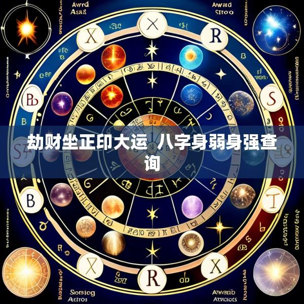 劫财坐正印大运  八字身弱身强查询