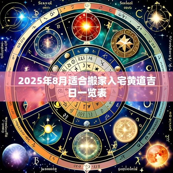 2025年8月适合搬家入宅黄道吉日一览表