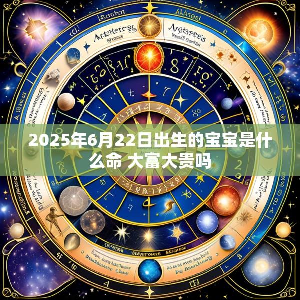 2025年6月22日出生的宝宝是什么命 大富大贵吗