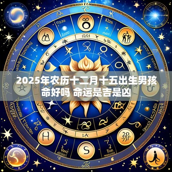2025年农历十二月十五出生男孩命好吗 命运是吉是凶