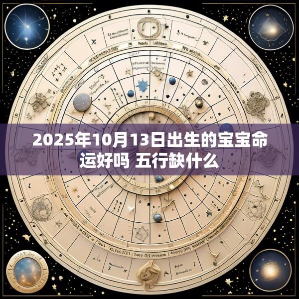 2025年10月13日出生的宝宝命运好吗 五行缺什么
