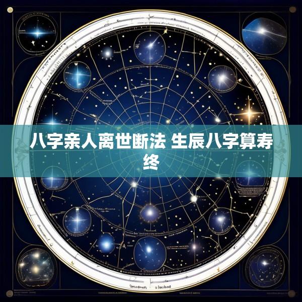 八字亲人离世断法 生辰八字算寿终
