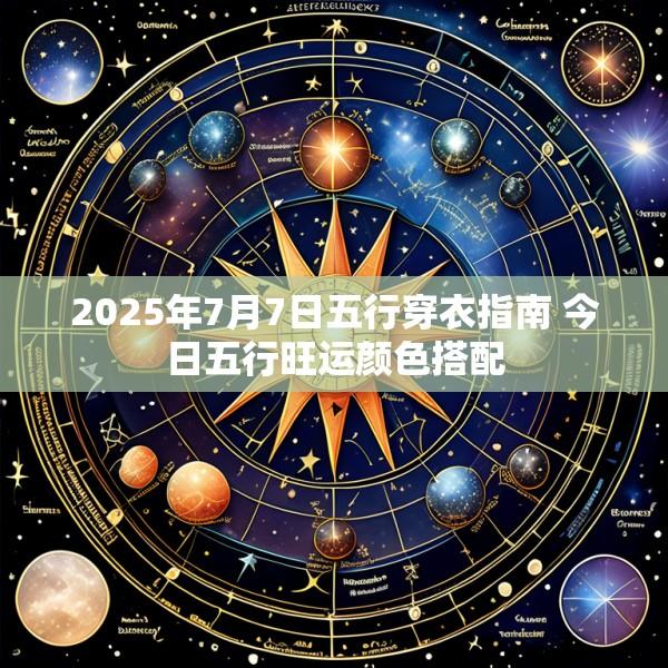 2025年7月7日五行穿衣指南 今日五行旺运颜色搭配