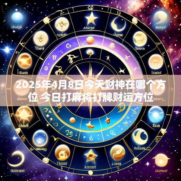 2025年4月8日今天财神在哪个方位 今日打麻将打牌财运方位