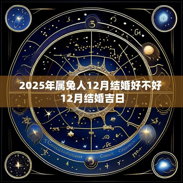 2025年属兔人12月结婚好不好 12月结婚吉日