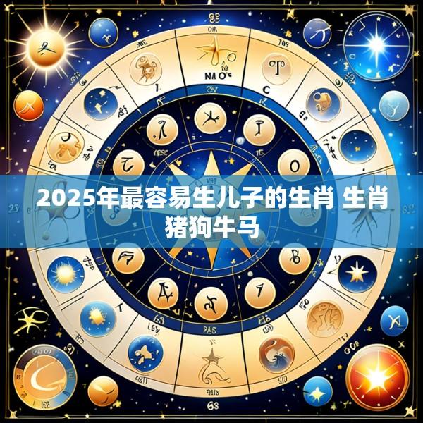 2025年最容易生儿子的生肖 生肖猪狗牛马