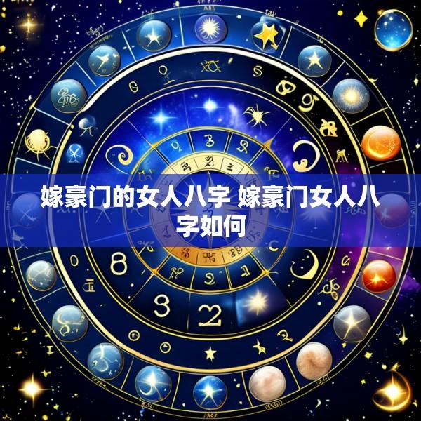 嫁豪门的女人八字 嫁豪门女人八字如何