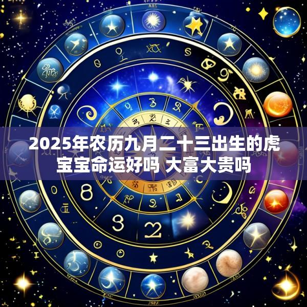 2025年农历九月二十三出生的虎宝宝命运好吗 大富大贵吗