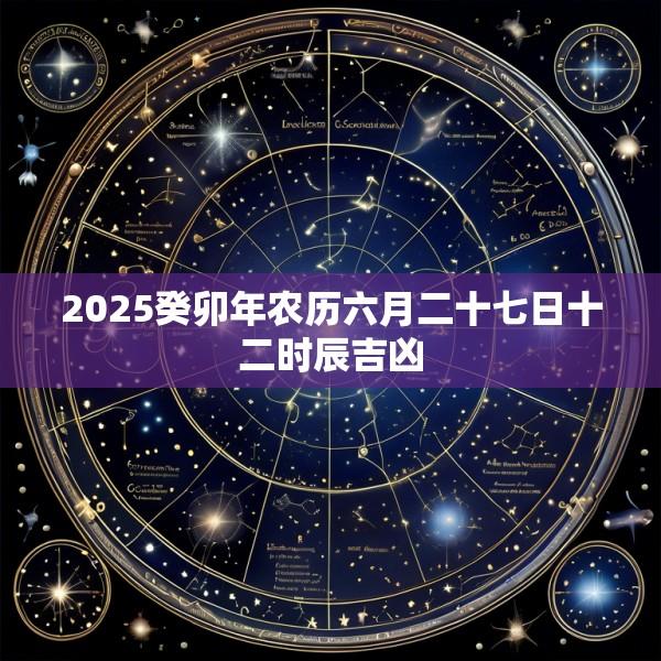2025癸卯年农历六月二十七日十二时辰吉凶
