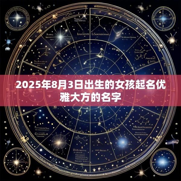 2025年8月3日出生的女孩起名优雅大方的名字
