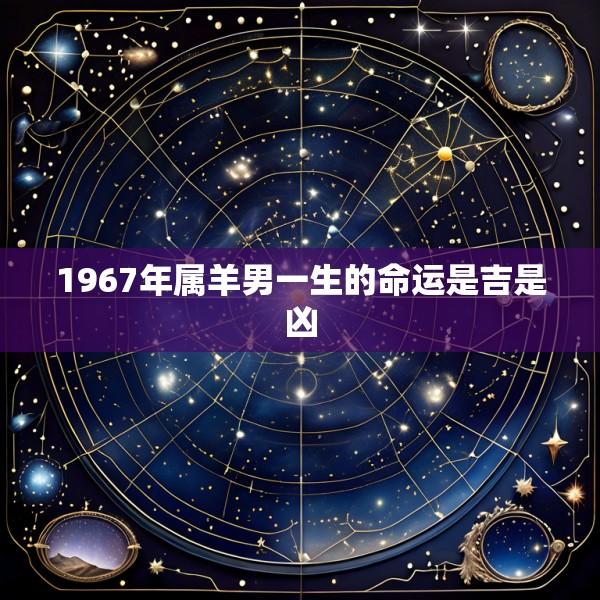 1967年属羊男一生的命运是吉是凶