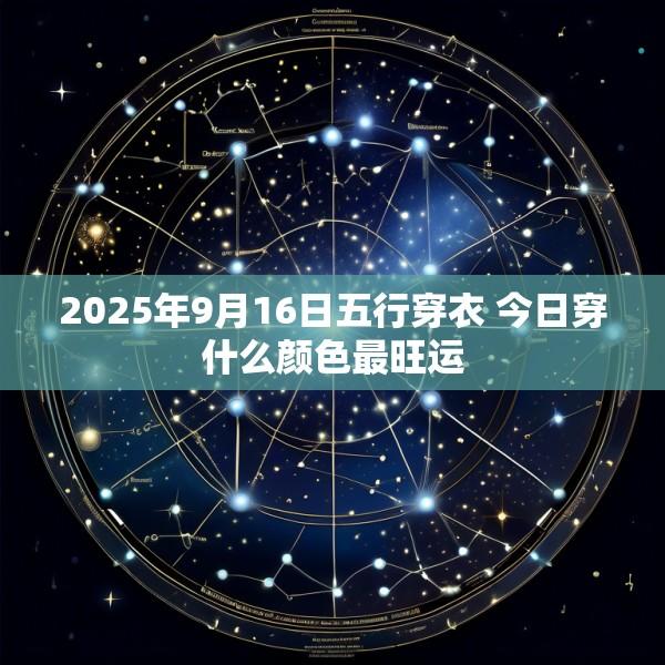 2025年9月16日五行穿衣 今日穿什么颜色最旺运