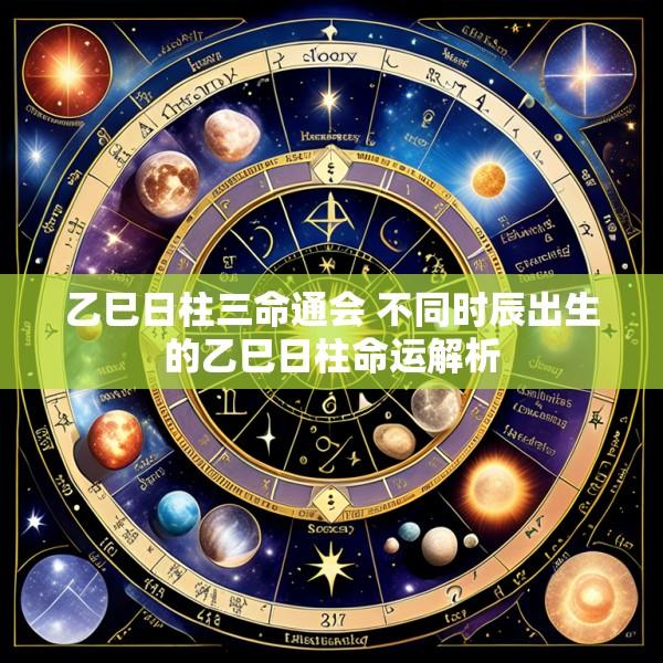 乙巳日柱三命通会 不同时辰出生的乙巳日柱命运解析