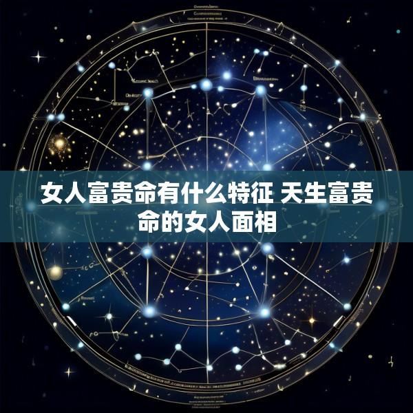 女人富贵命有什么特征 天生富贵命的女人面相