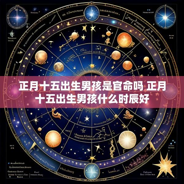 正月十五出生男孩是官命吗 正月十五出生男孩什么时辰好
