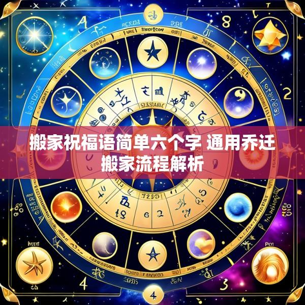 搬家祝福语简单六个字 通用乔迁搬家流程解析