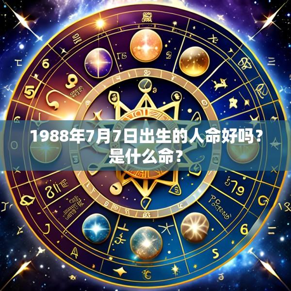 1988年7月7日出生的人命好吗？是什么命？