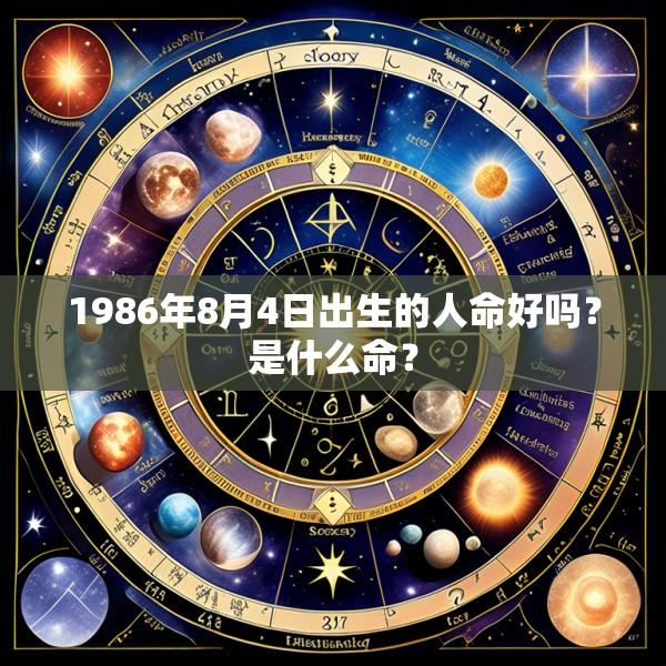 1986年8月4日出生的人命好吗？是什么命？