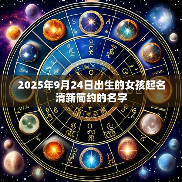 2025年9月24日出生的女孩起名清新简约的名字