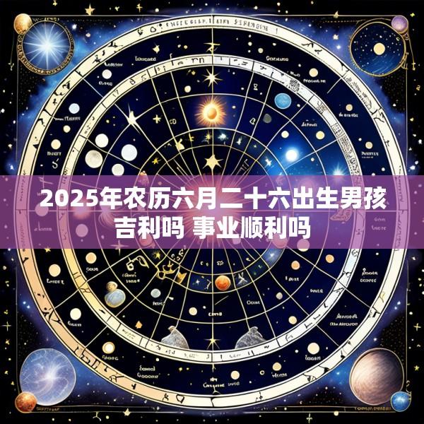 2025年农历六月二十六出生男孩吉利吗 事业顺利吗
