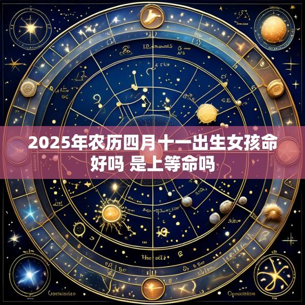 2025年农历四月十一出生女孩命好吗 是上等命吗
