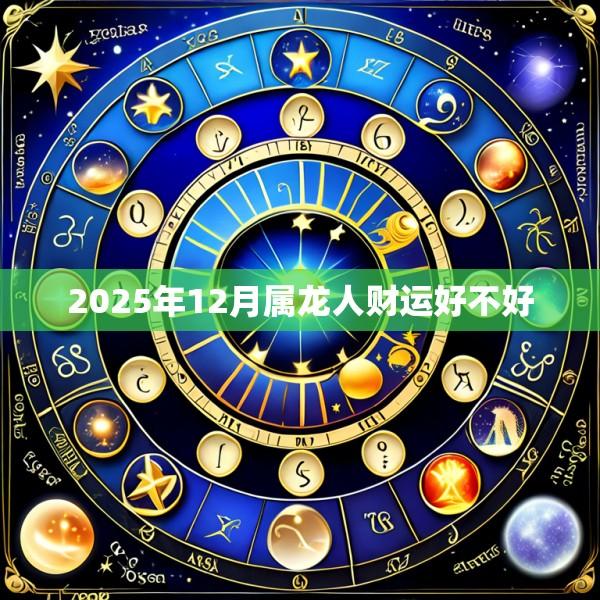 2025年12月属龙人财运好不好