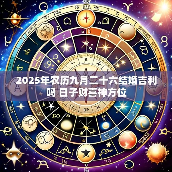 2025年农历九月二十六结婚吉利吗 日子财喜神方位