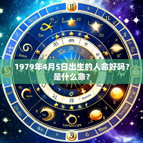 1979年4月5日出生的人命好吗？是什么命？