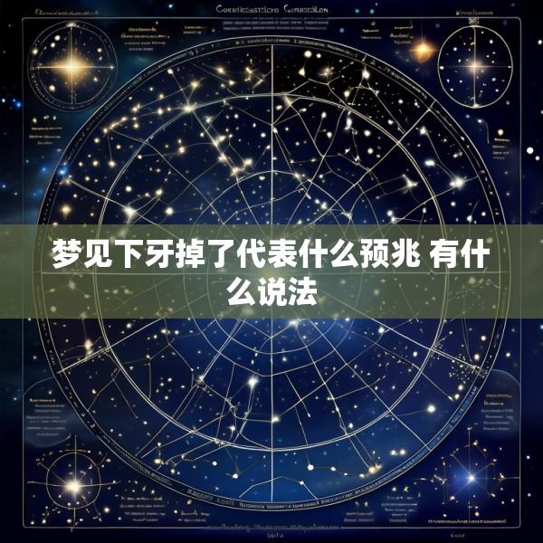 梦见下牙掉了代表什么预兆 有什么说法