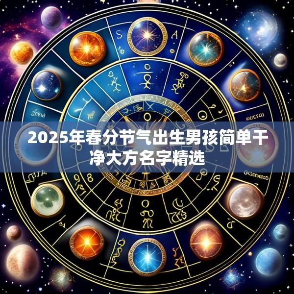 2025年春分节气出生男孩简单干净大方名字精选