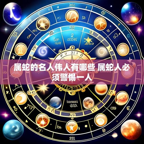 属蛇的名人伟人有哪些 属蛇人必须警惕一人