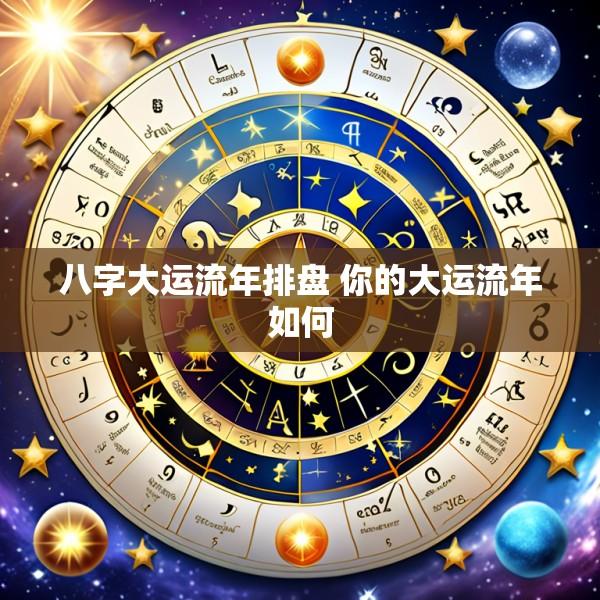 八字大运流年排盘 你的大运流年如何