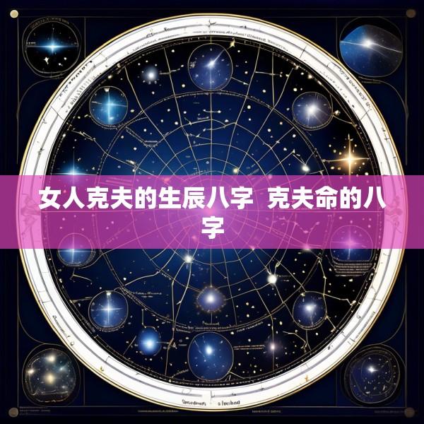 女人克夫的生辰八字  克夫命的八字