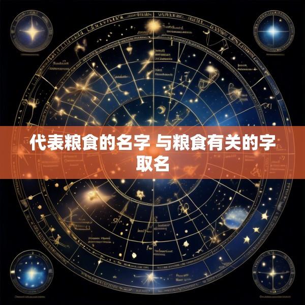 代表粮食的名字 与粮食有关的字取名