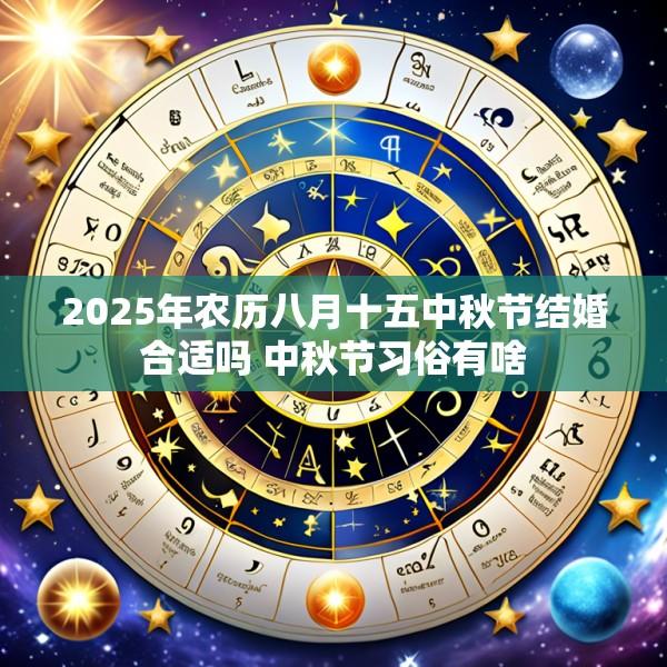 2025年农历八月十五中秋节结婚合适吗 中秋节习俗有啥