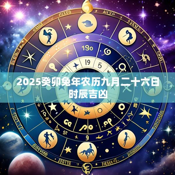 2025癸卯兔年农历九月二十六日时辰吉凶