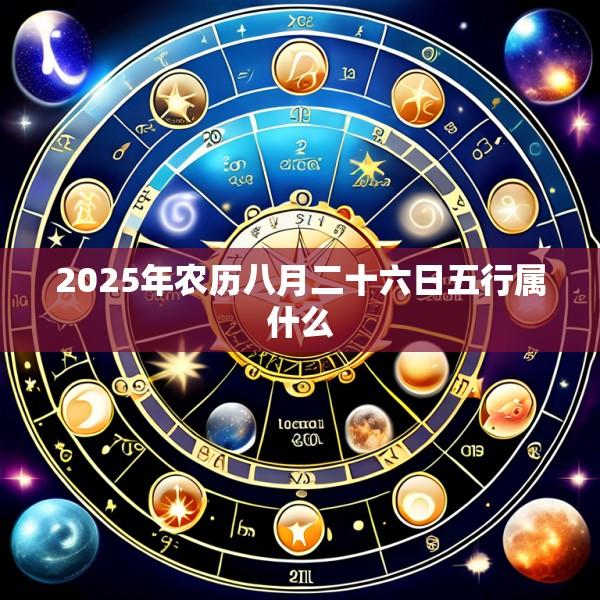 2025年农历八月二十六日五行属什么