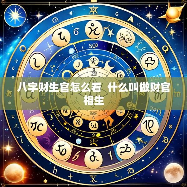 八字财生官怎么看  什么叫做财官相生