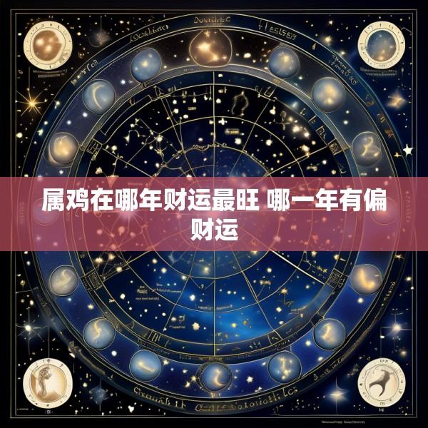 属鸡在哪年财运最旺 哪一年有偏财运