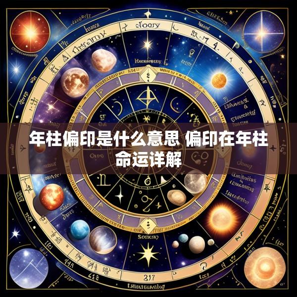 年柱偏印是什么意思 偏印在年柱命运详解