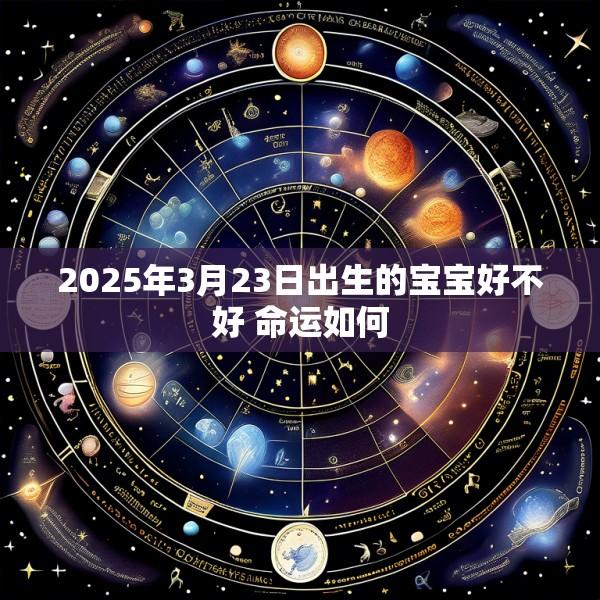 2025年3月23日出生的宝宝好不好 命运如何